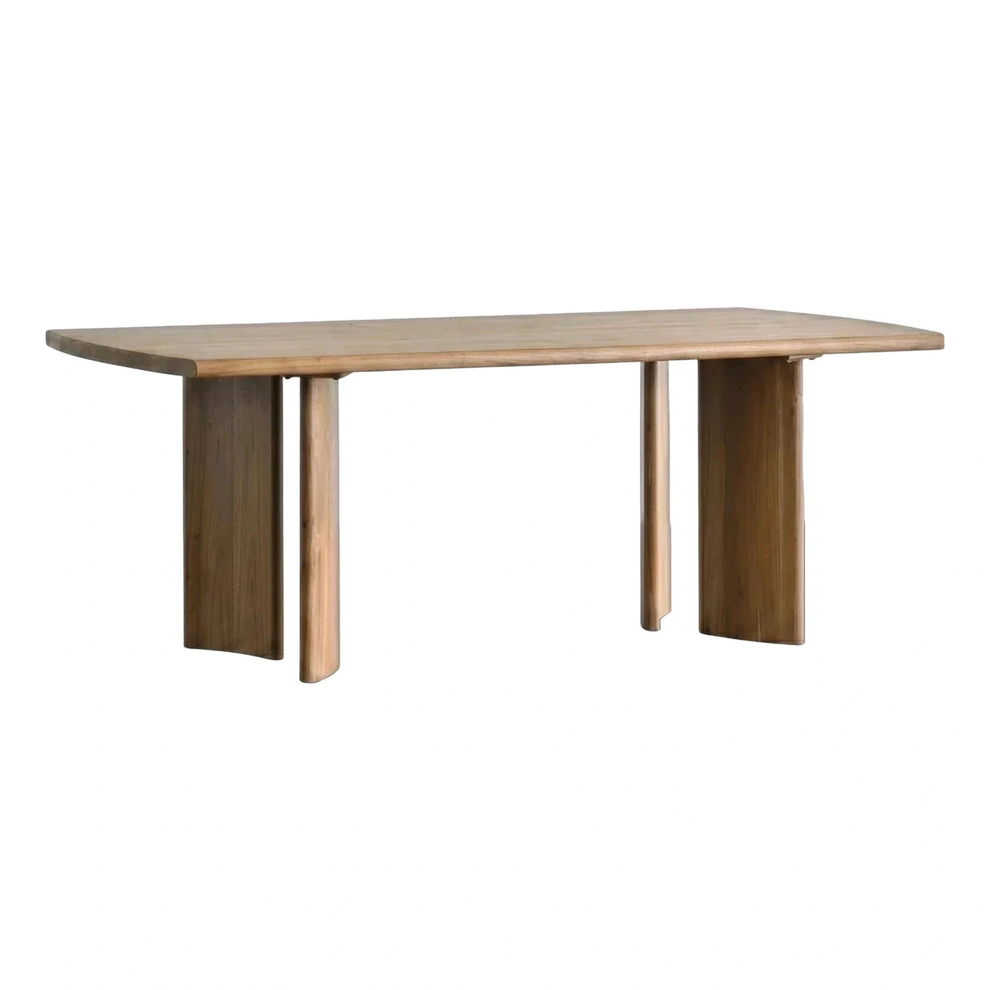 Modern Solid Wood Dining Table with Mixed Leg Base