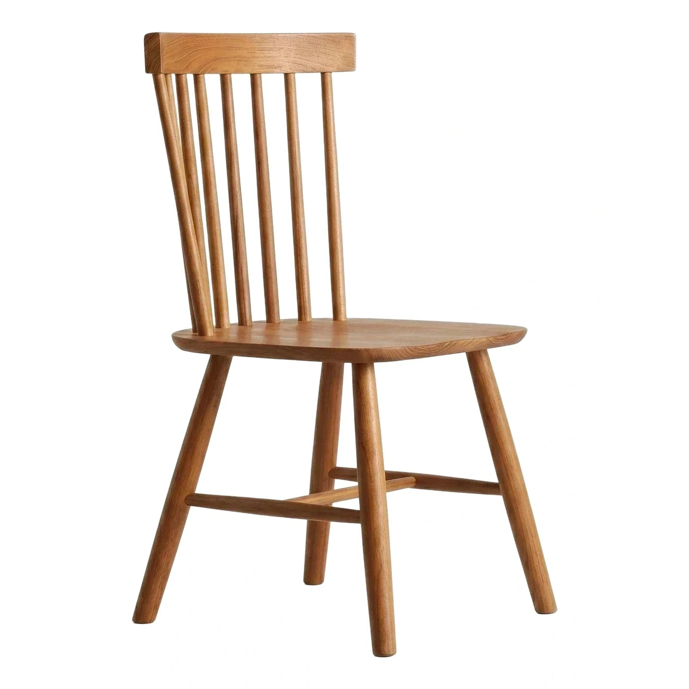 Natural Wood Spindle Back Dining Chair