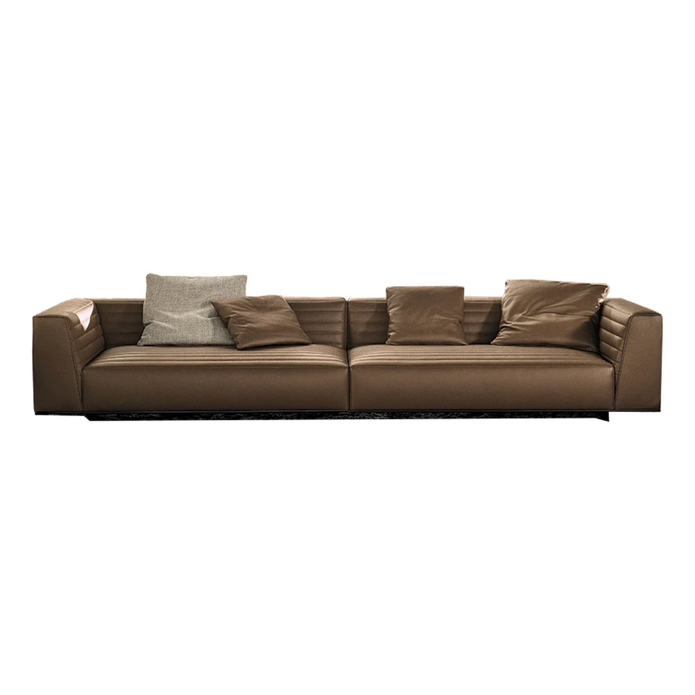 Minotti Goodman Low Profile Leather Sectional Sofa