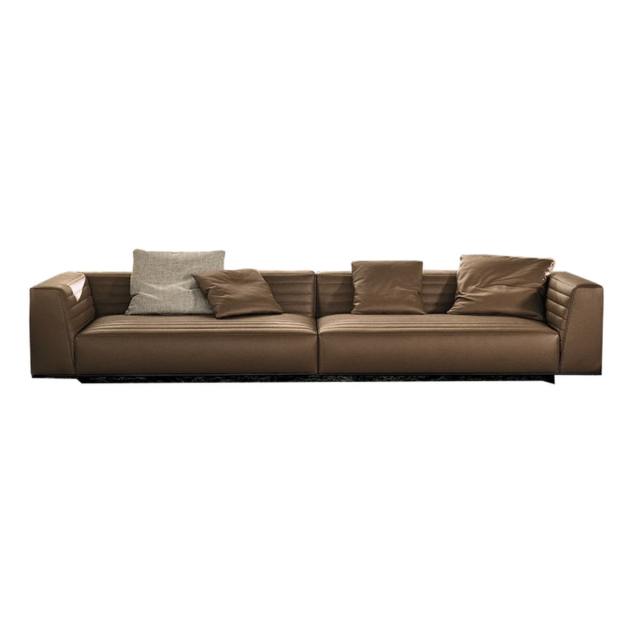 Minotti Goodman Low Profile Leather Sectional Sofa