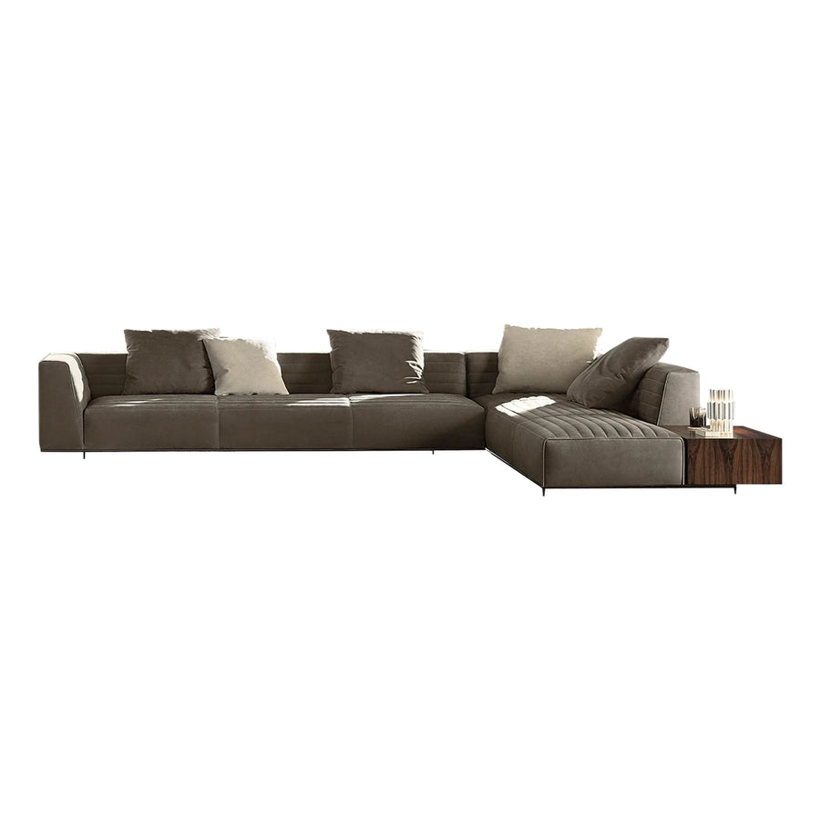 Minotti Roger Fabric Sectional Sofa with Side Table
