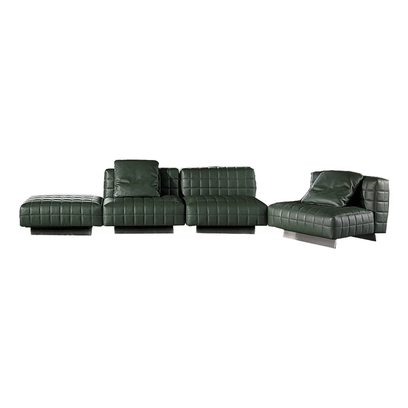 Minotti Twiggy Quilted Leather Modular Sofa