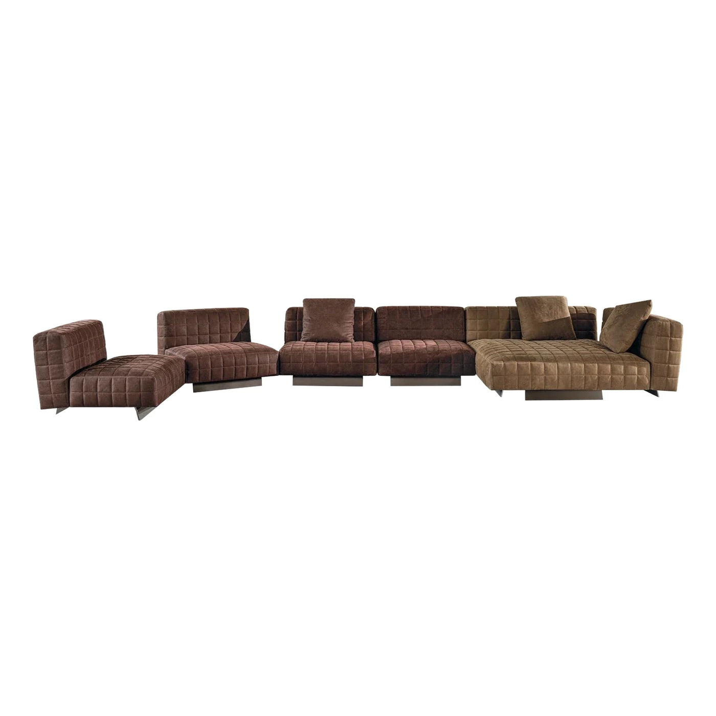 Minotti Twiggy Quilted Modular Sectional Sofa