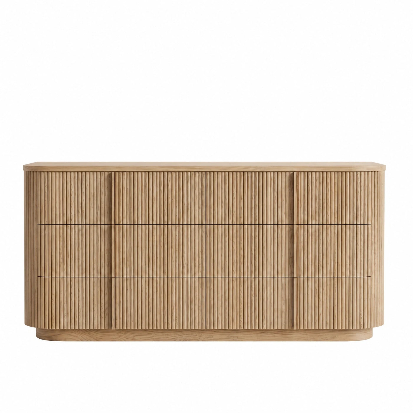 Light Wood Fluted Sideboard Cabinet