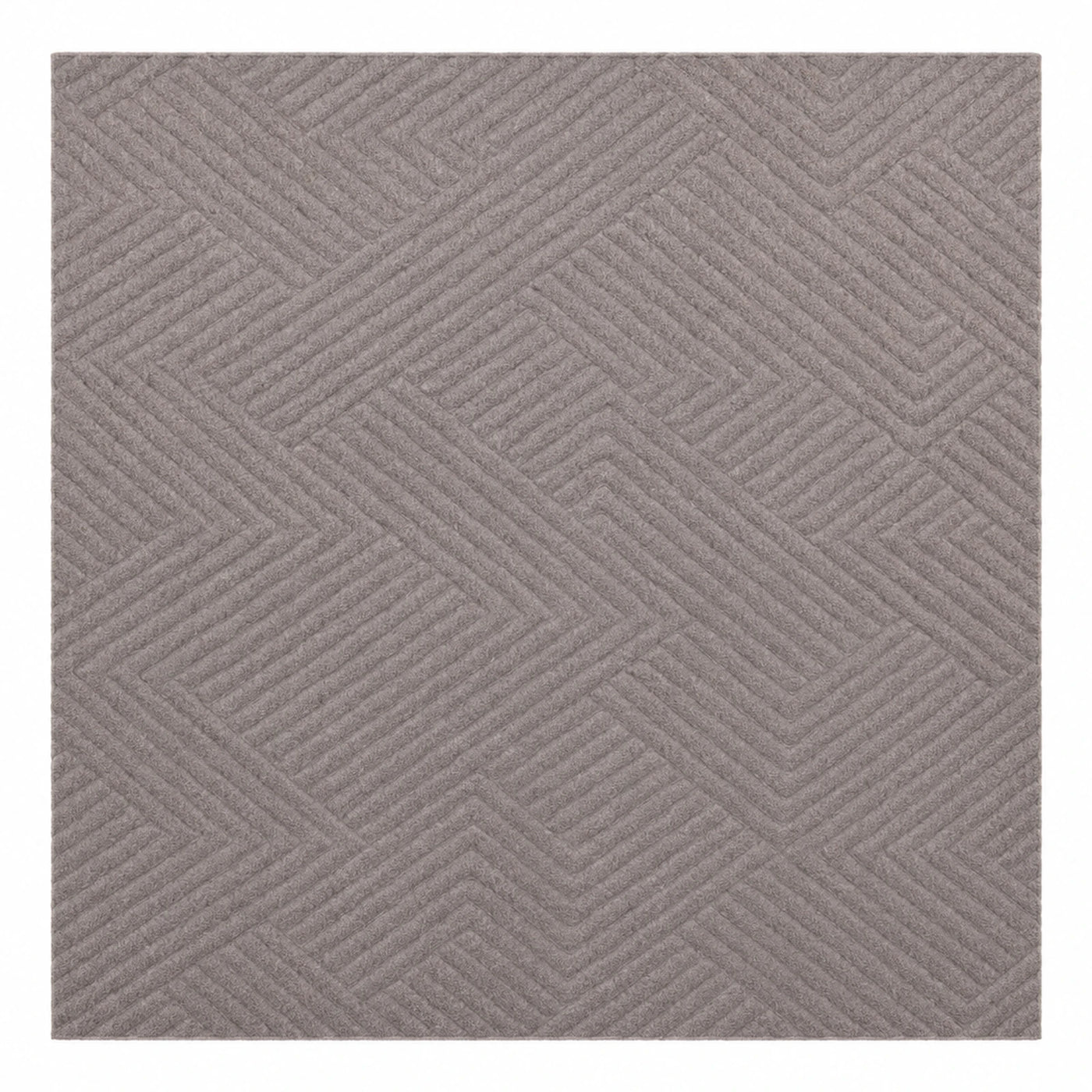 Grey Geometric Textured Area Rug
