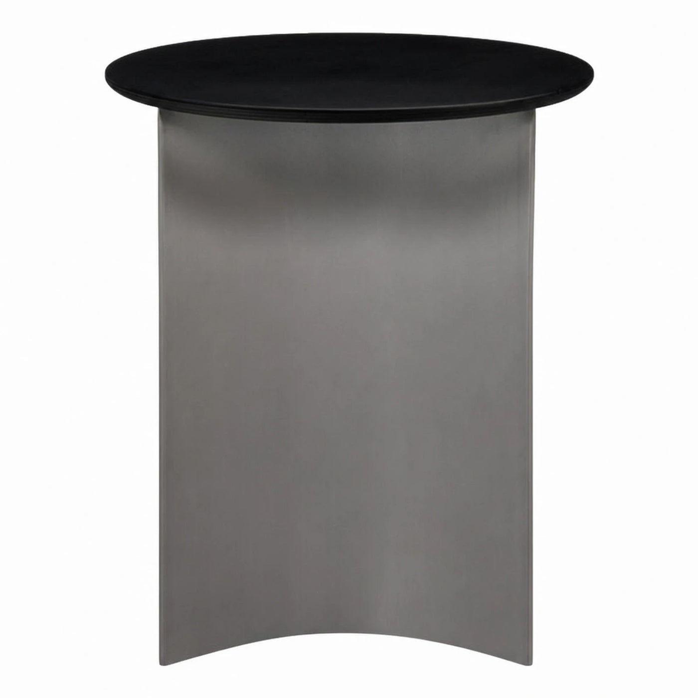 Black Round Top Metal Side Table