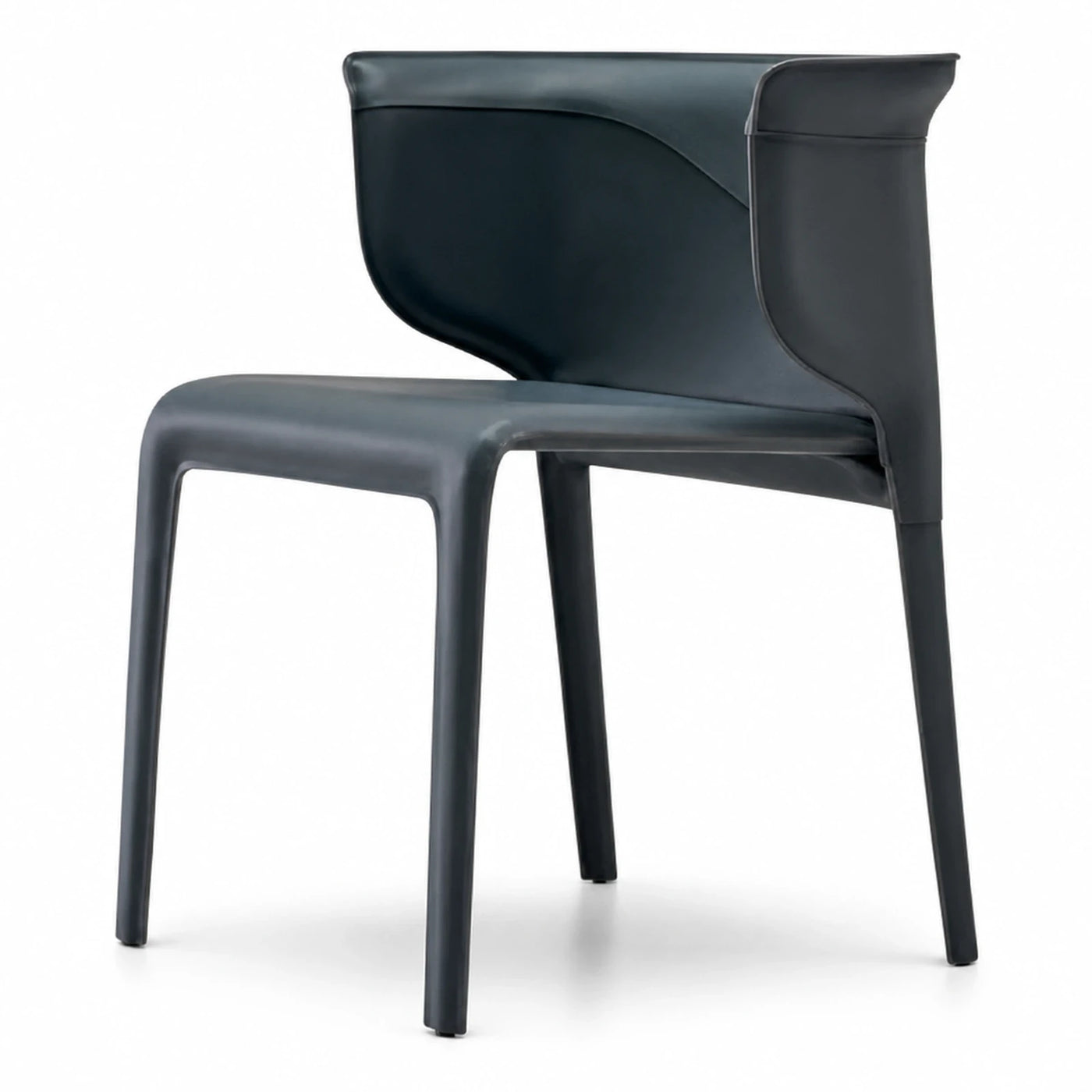 Modern Dark Grey Molded Dining Chair