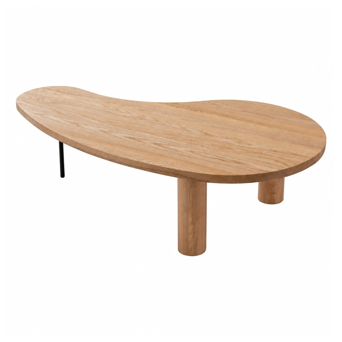 Organic Shaped Light Oak Coffee Table