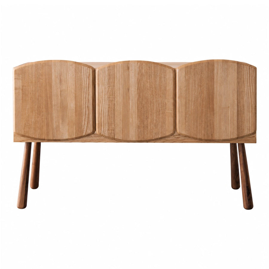Three Door Wooden Sideboard with Tapered Legs