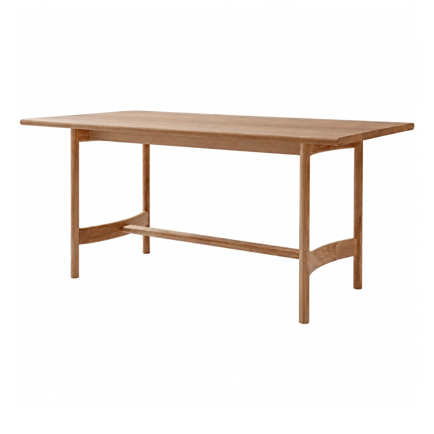 Solid Wood Rectangular Dining Table with Trestle Base