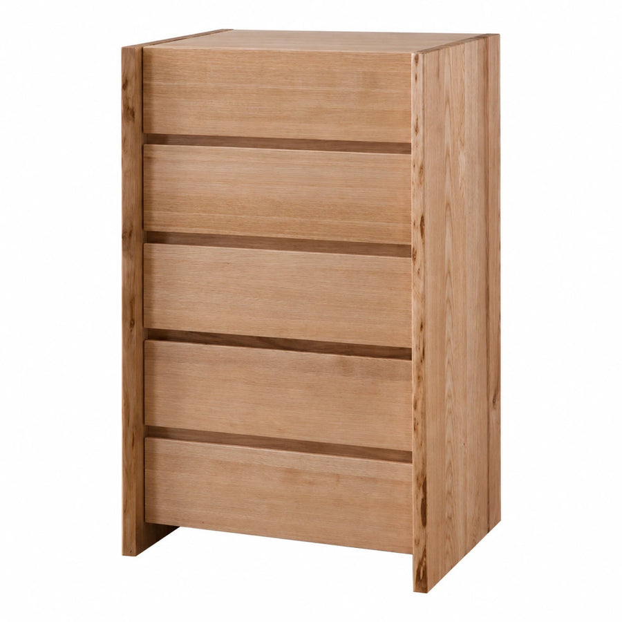 Light Wood 5-Drawer Chest of Drawers