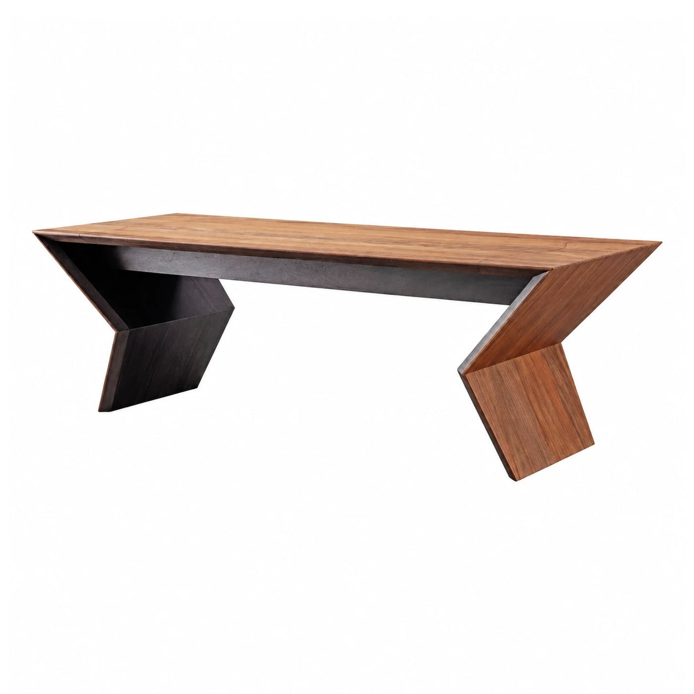 Modern Geometric Wood Dining Table