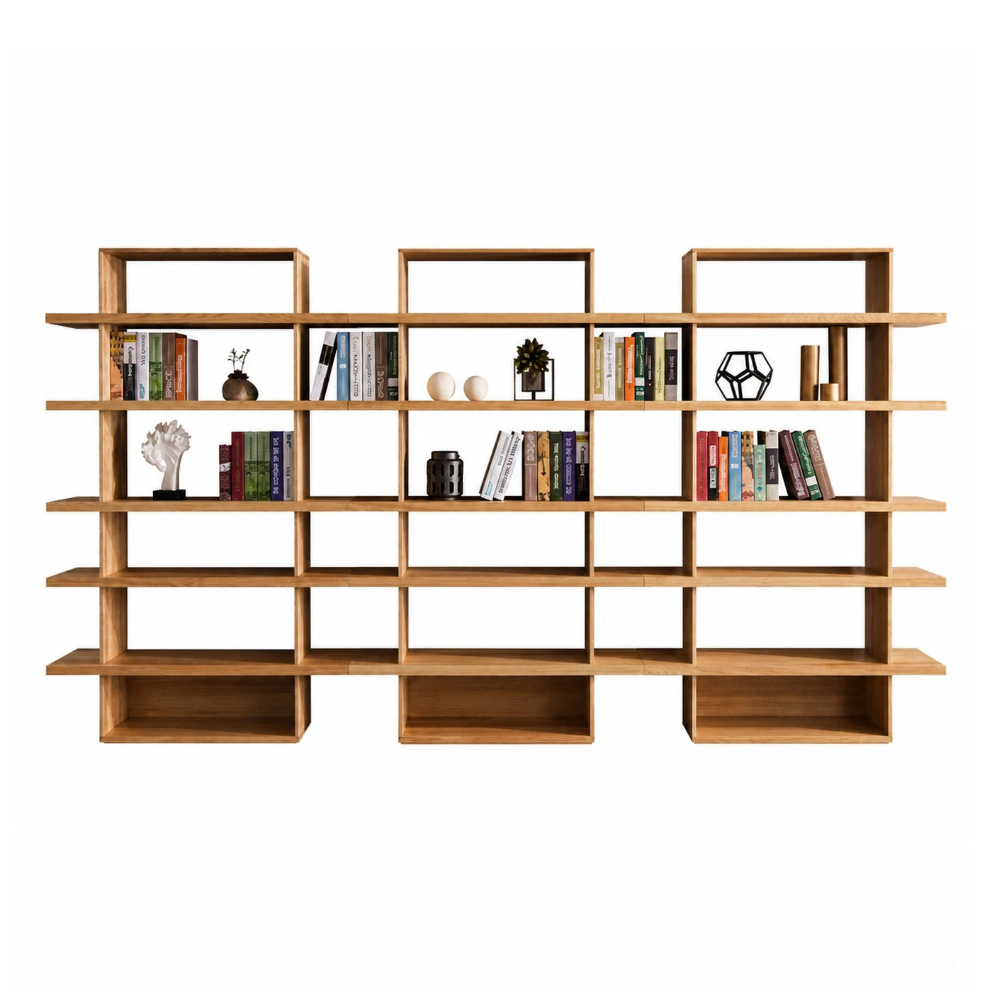Modern Wooden Modular Wall Bookcase