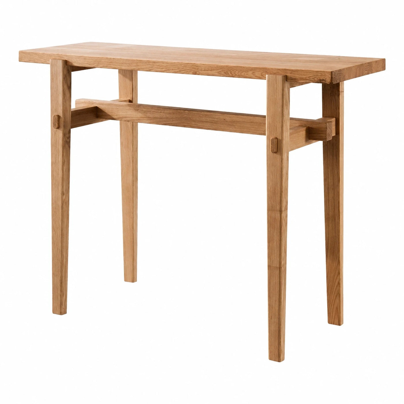 Solid Wood Console Table with Trestle Base