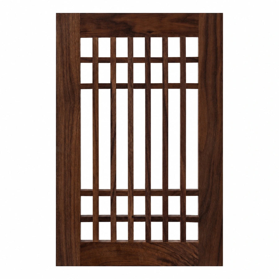 Dark Wood Lattice Panel Door