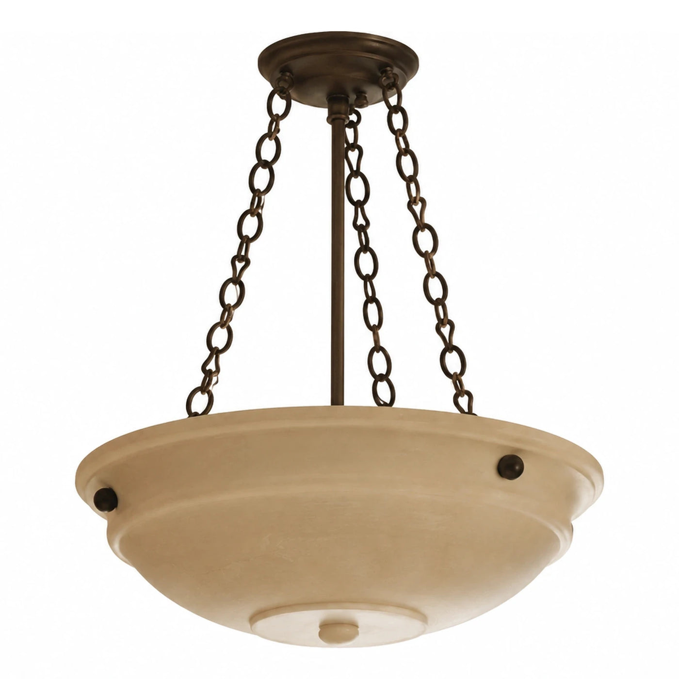 Bronze Chain Suspended Bowl Pendant Light