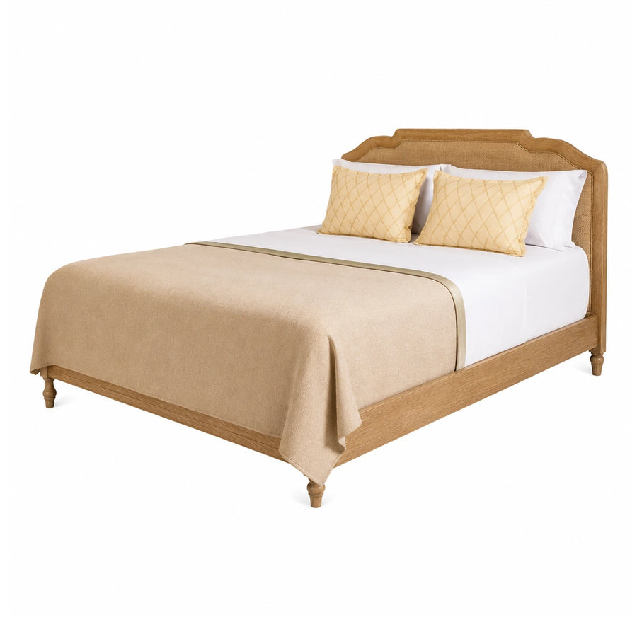 Light Wood Upholstered Bed Frame