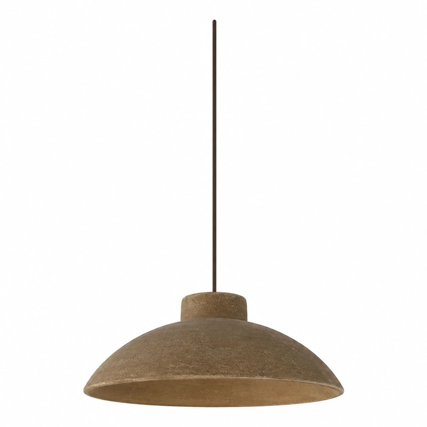 Textured Dome Pendant Light in Warm Brown