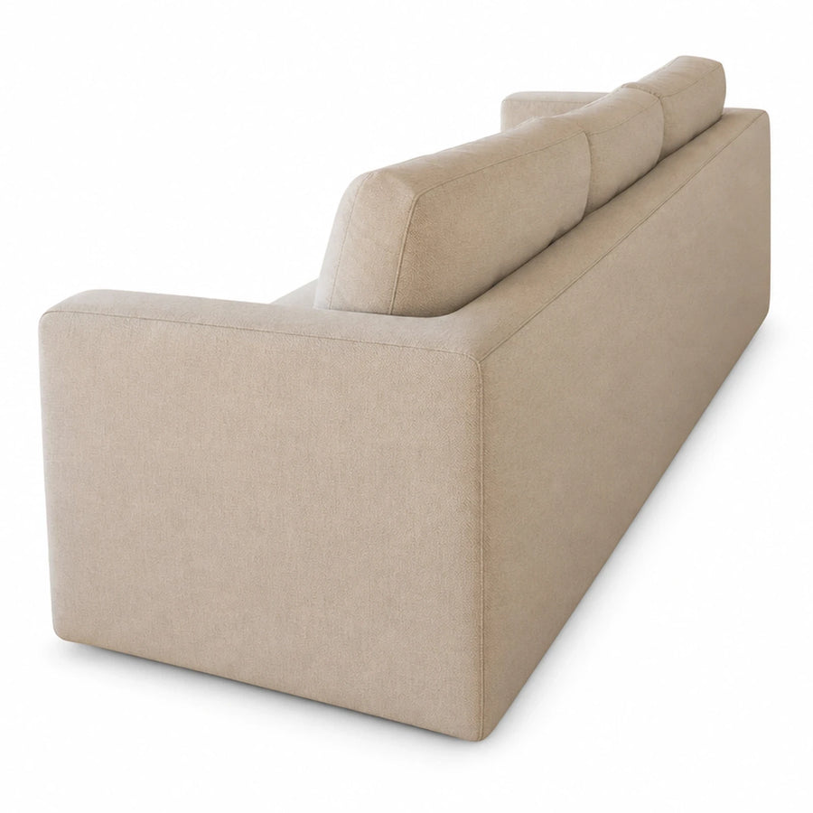 Beige Fabric Modular Sofa with Plush Cushions