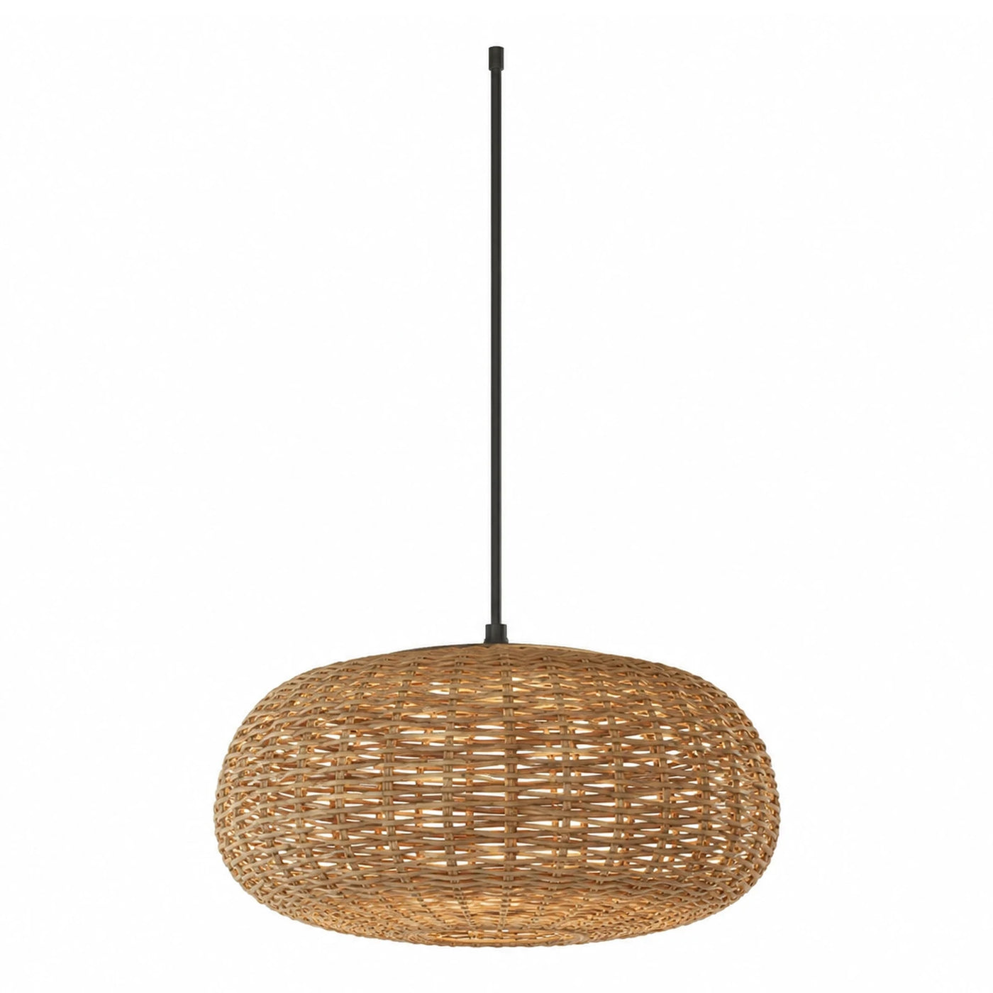 Woven Rattan Drum Pendant Light