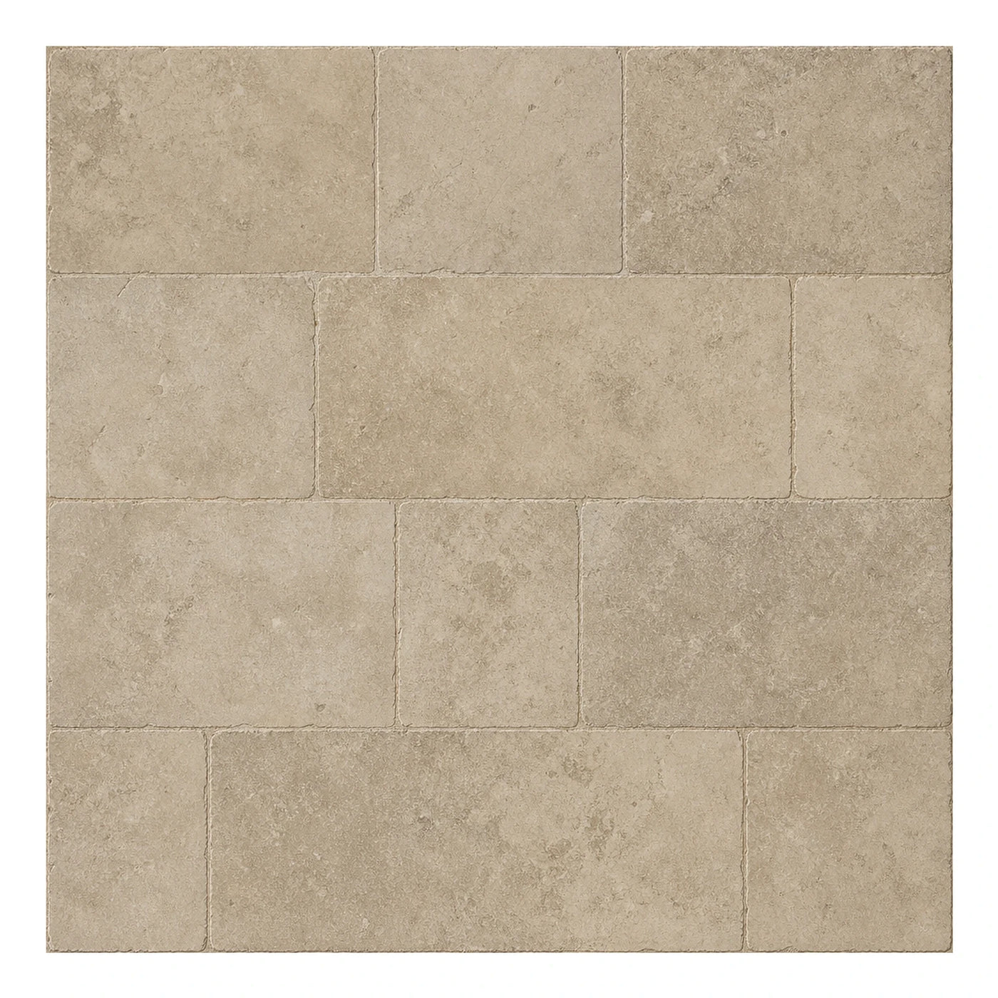 Beige Stone Look Floor Tile Mosaic Pattern