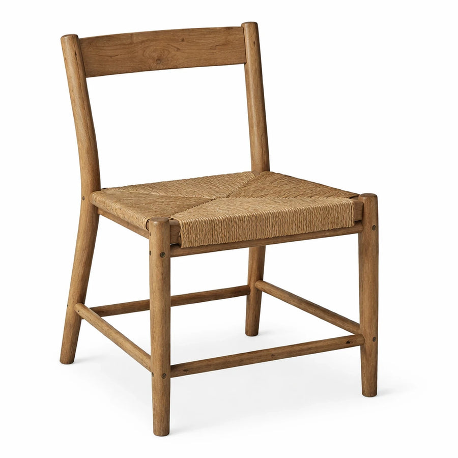 Wooden Dining Chair with Woven Seat