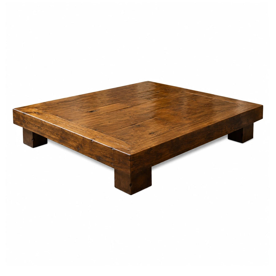 Rustic Solid Wood Platform Bed Frame