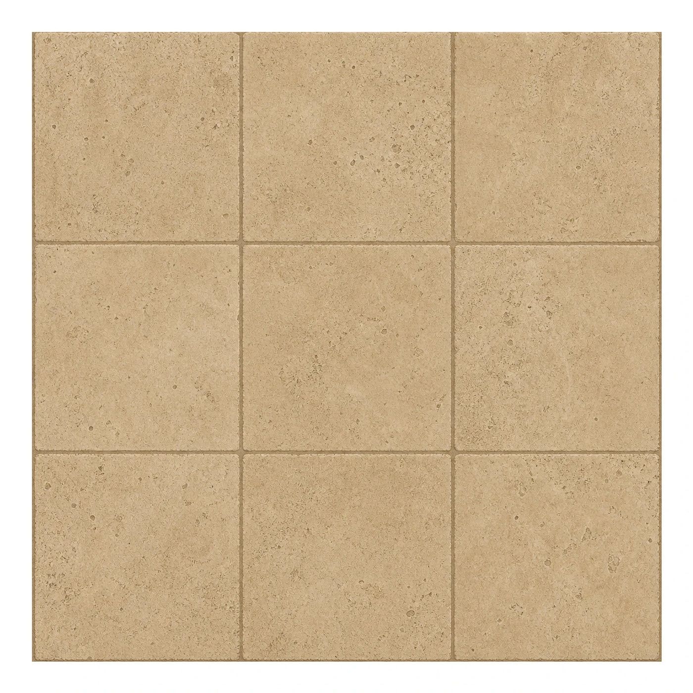 Beige Travertine Look Square Floor Tiles
