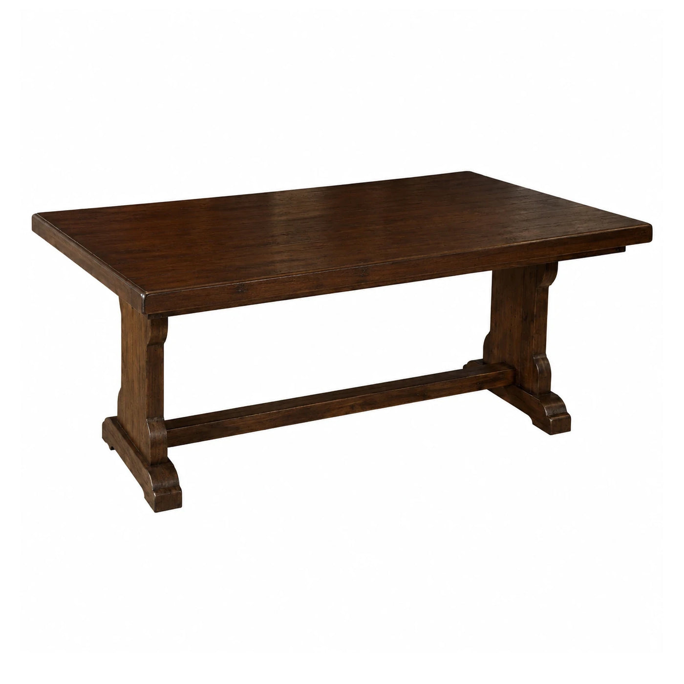 Dark Wood Trestle Dining Table
