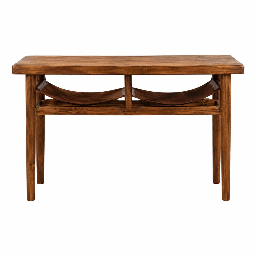 Solid Wood Console Table with Curved Apron Detail