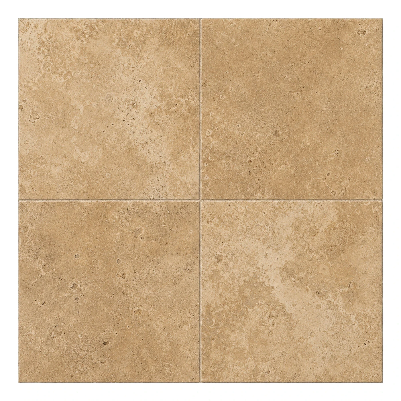 Beige Travertine Look Square Floor Tiles