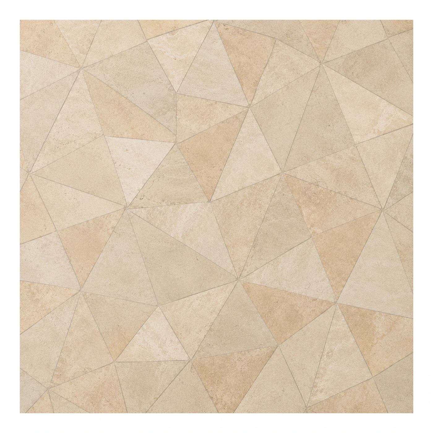 Beige Geometric Stone Floor Tile