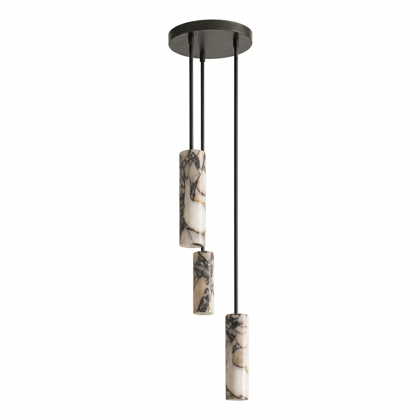 Modern Marble Cylinder Pendant Light Fixture