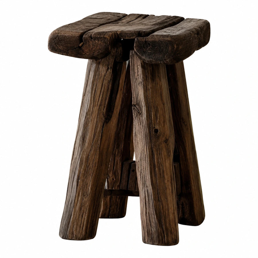 Rustic Reclaimed Wood Stool