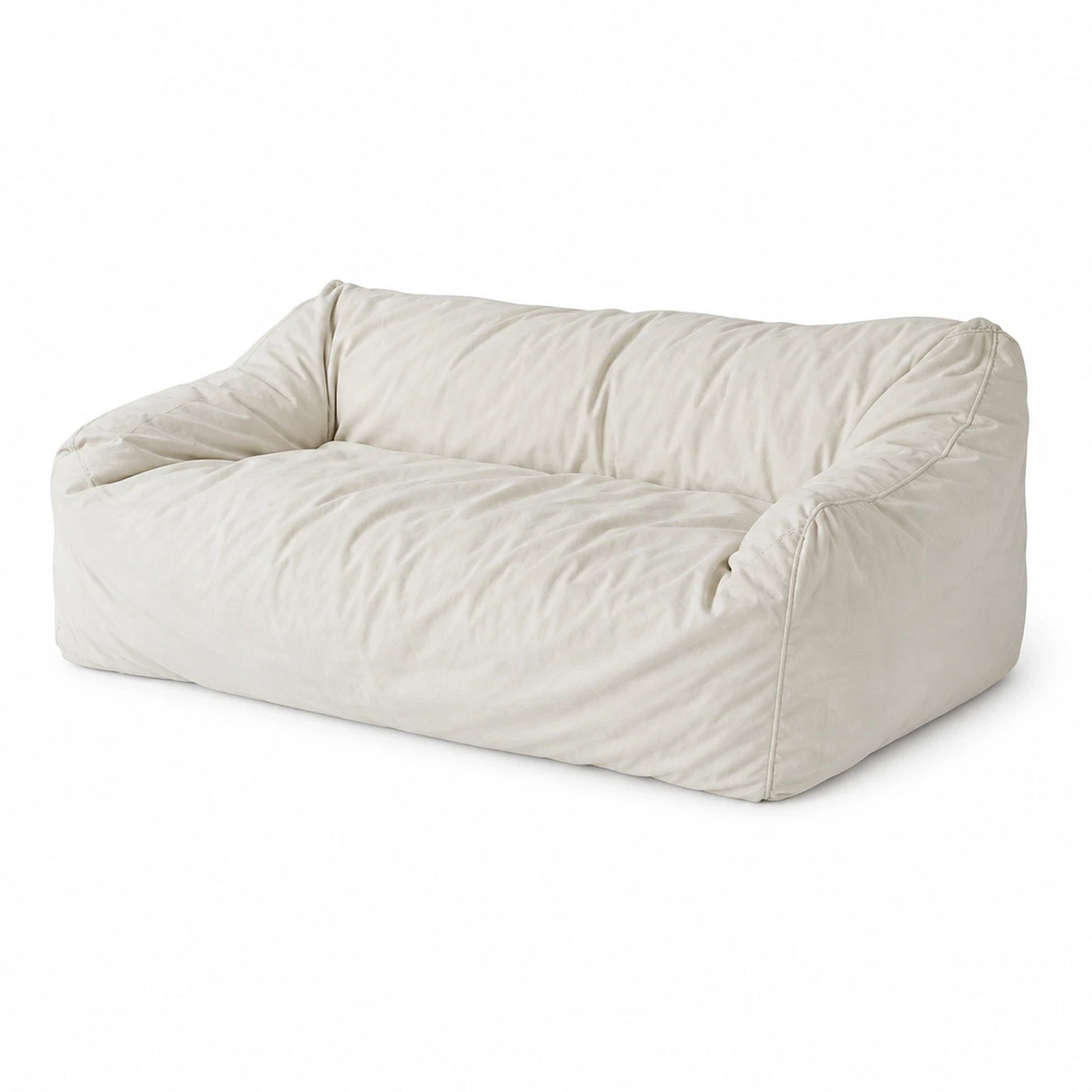 Cream Fabric Modular Sofa with Low Profile