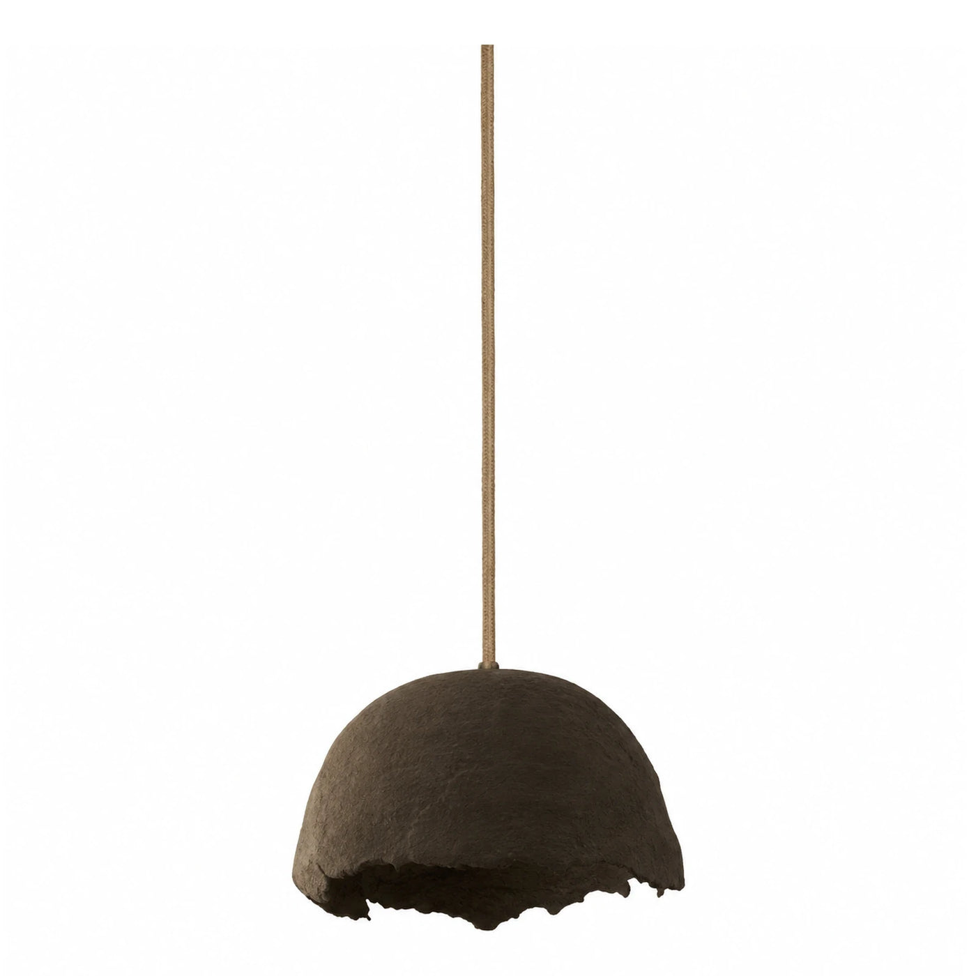 Dark Brown Textured Dome Pendant Light