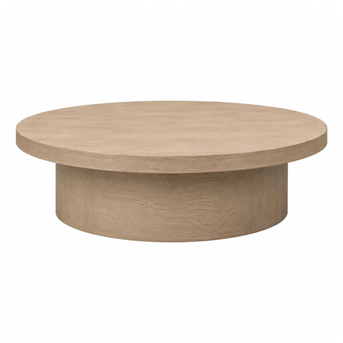 Round Light Wood Coffee Table