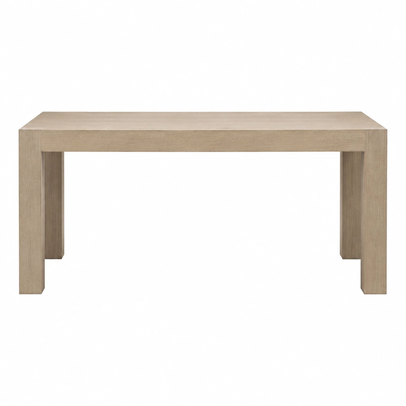 Light Oak Wood Rectangular Console Table