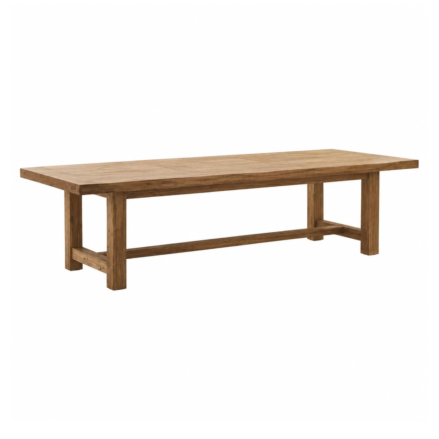 Solid Wood Rectangular Dining Table with Trestle Base