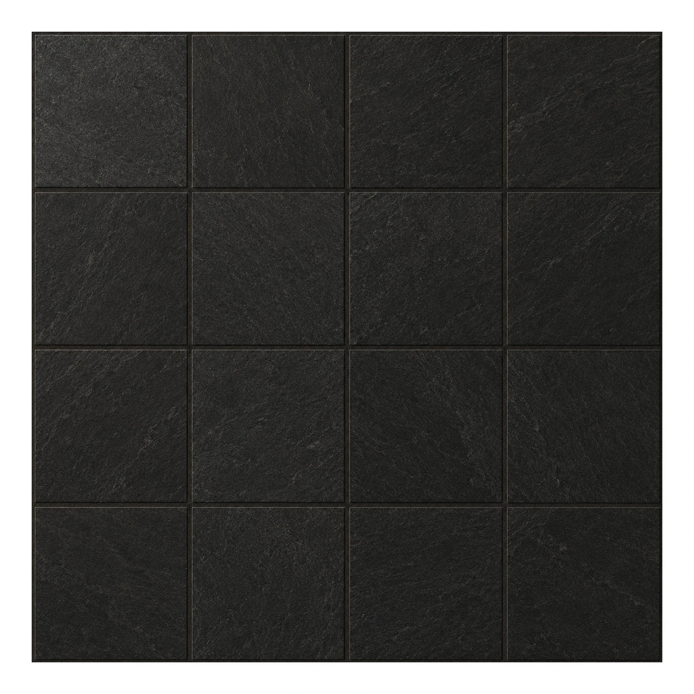 Black Slate Look Square Floor Tiles