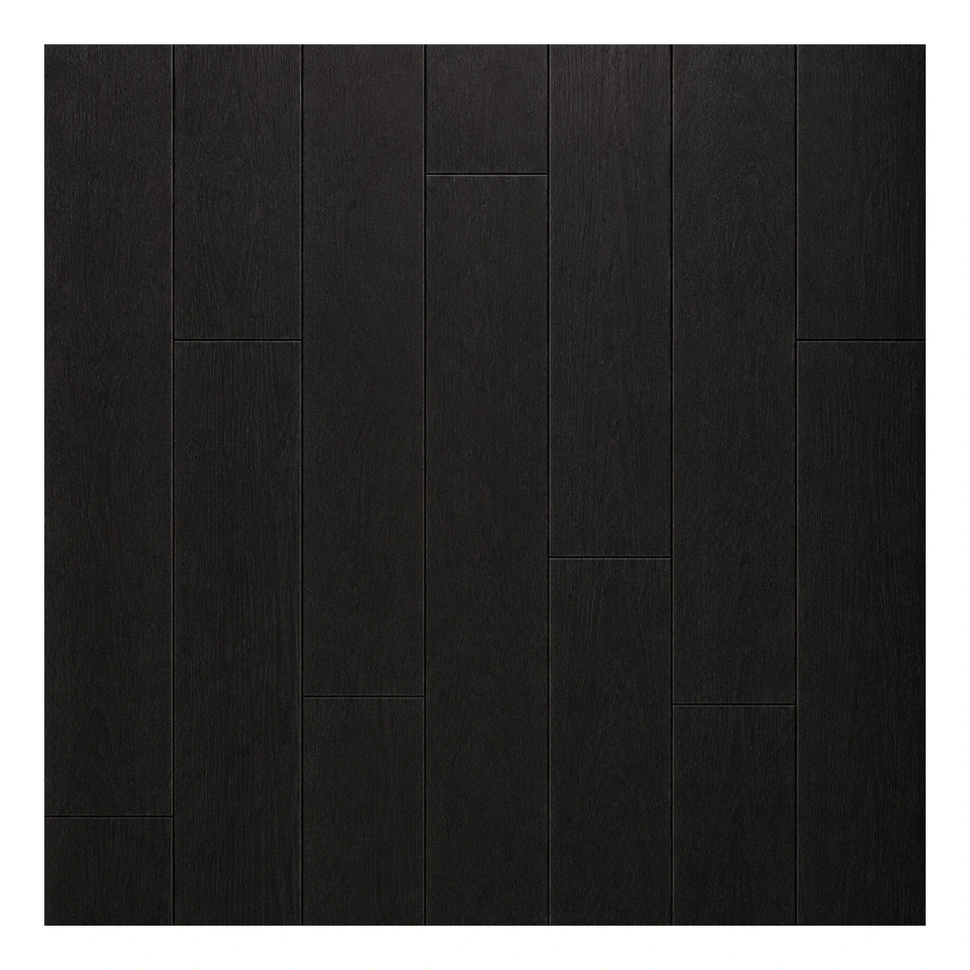 Black Wood Plank Flooring Panels