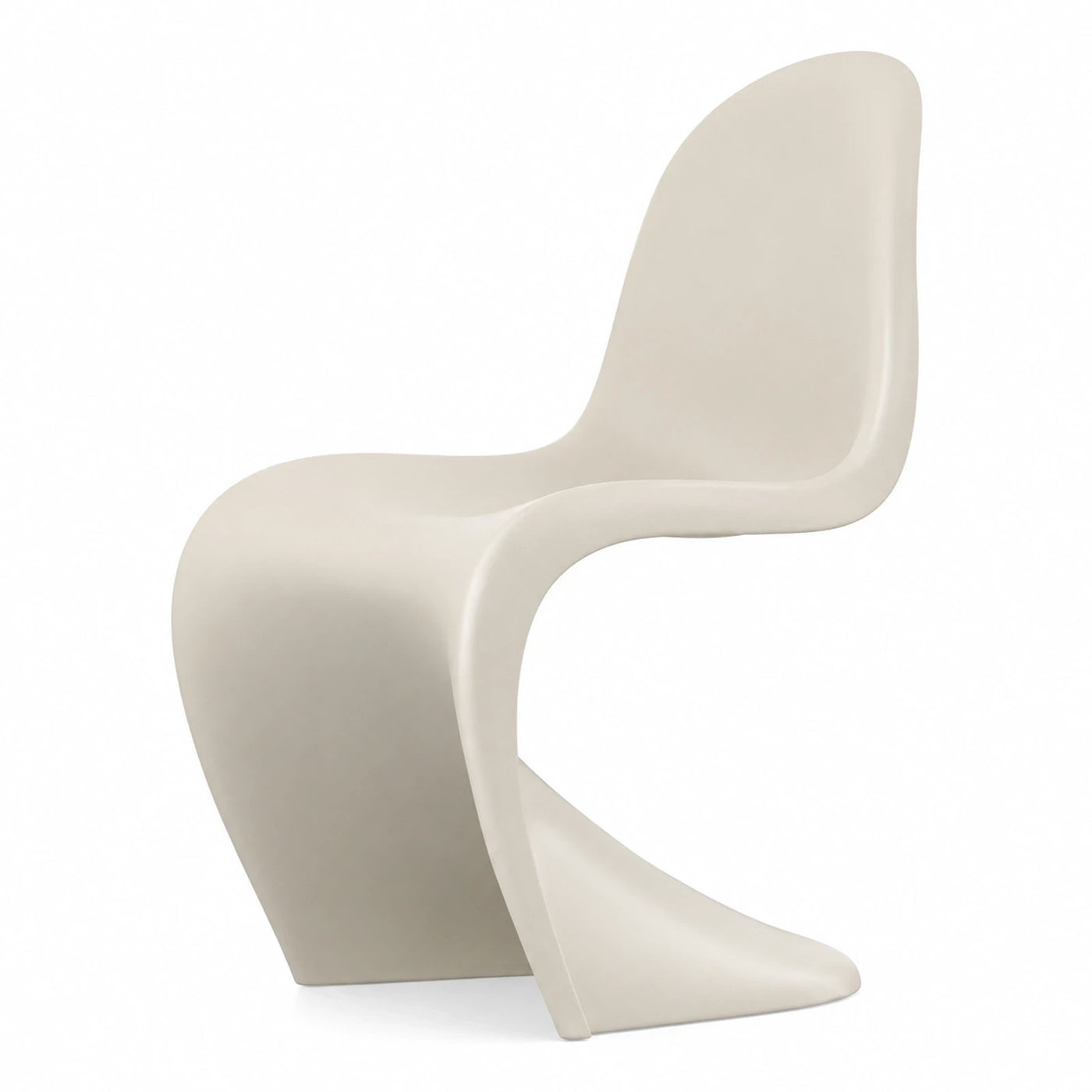 Cream Cantilever S-Shaped Modern Lounge Chair