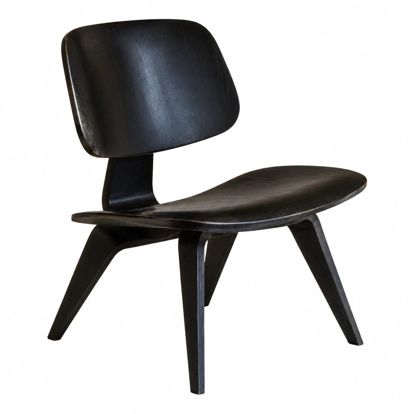 Black Molded Plywood Lounge Chair