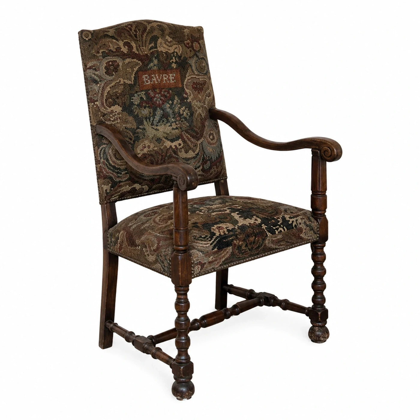 Antique Style Tapestry Armchair with Bayre Label