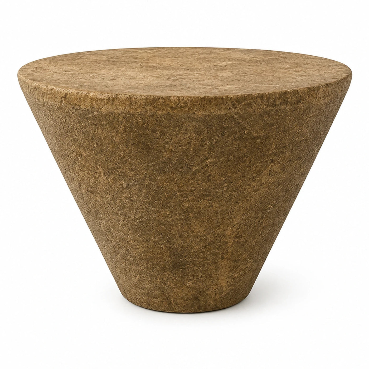 Textured Stone Cone Side Table