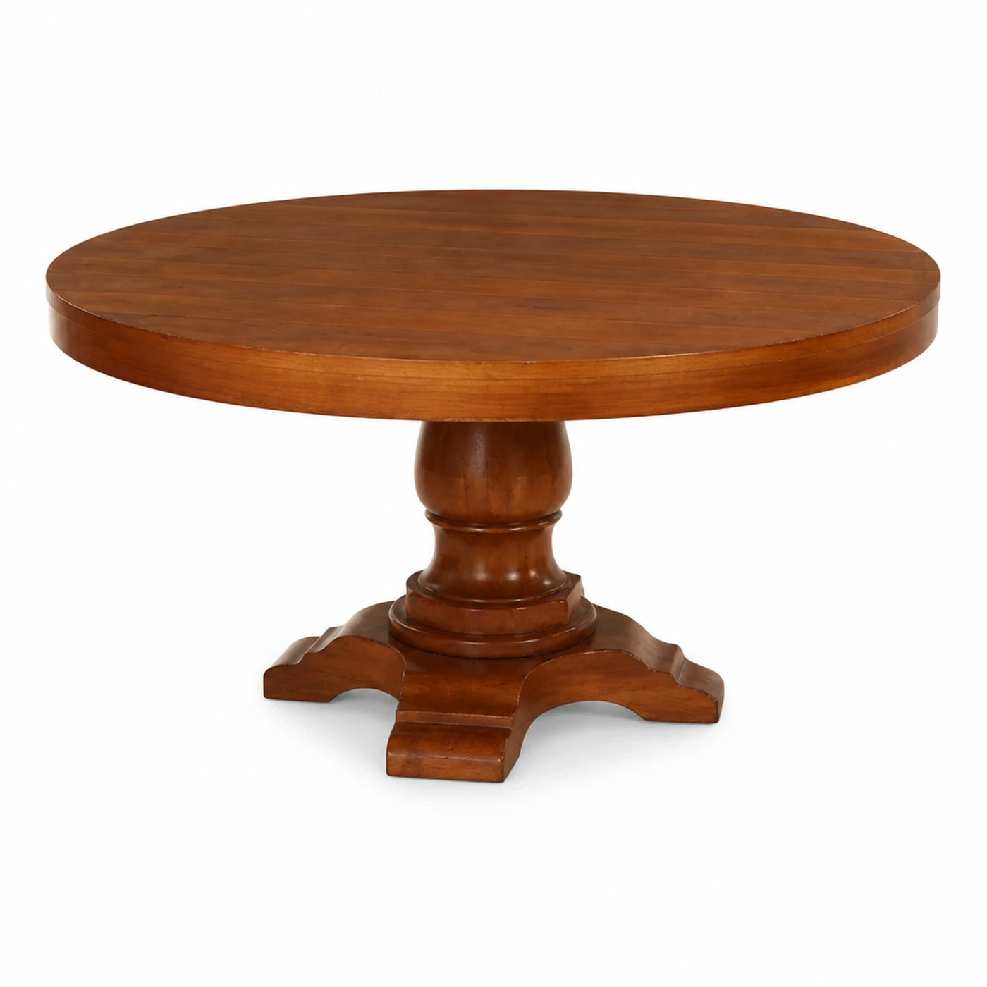 Round Wooden Pedestal Dining Table
