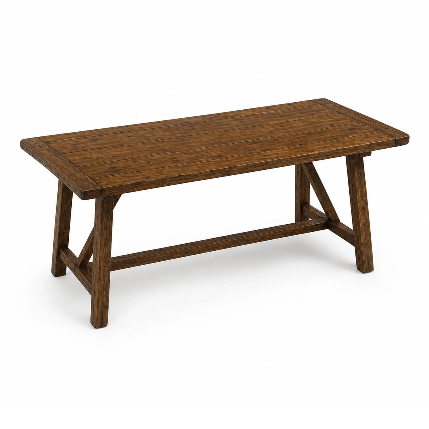 Rustic Wooden Trestle Dining Table