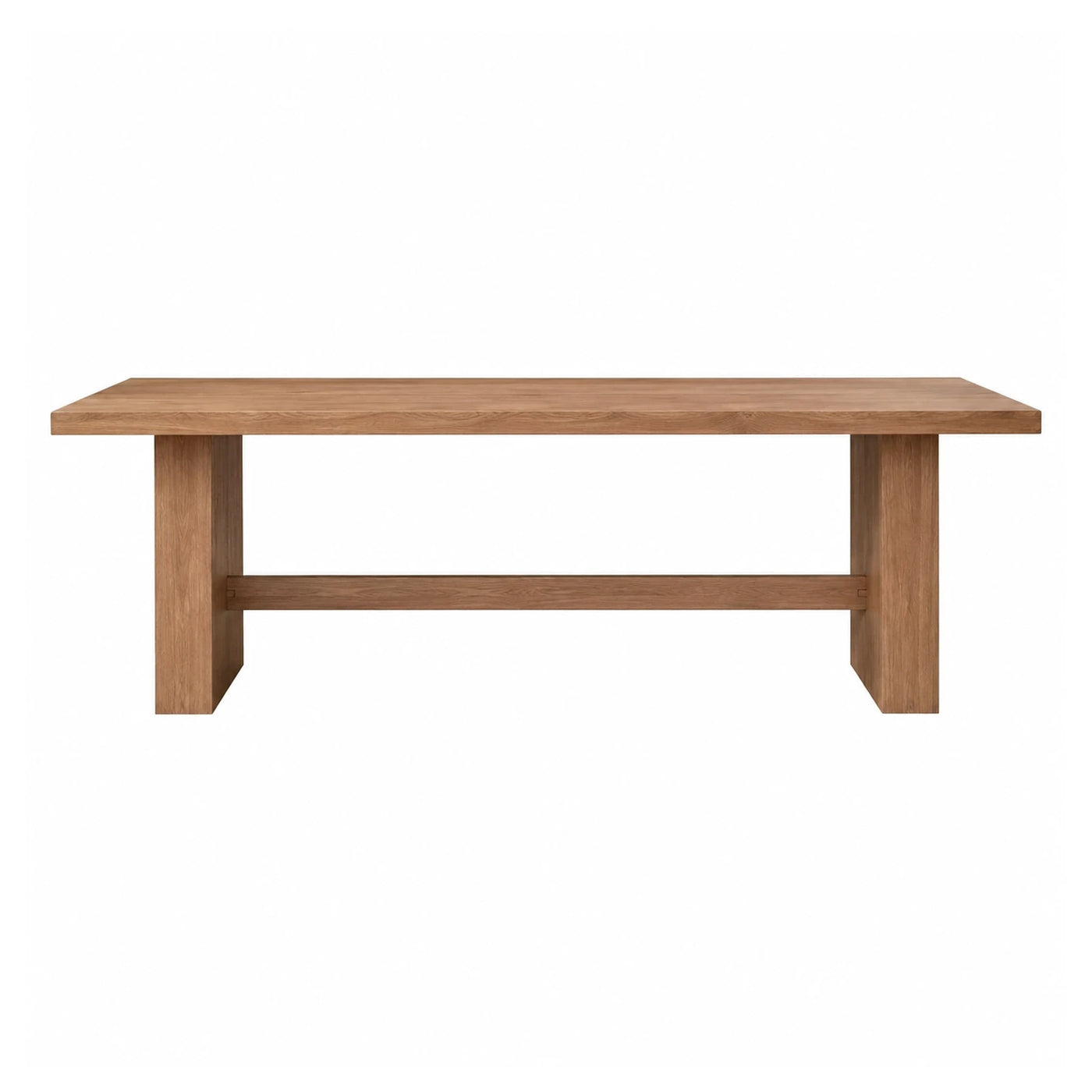 Solid Wood Rectangular Dining Table with Trestle Base