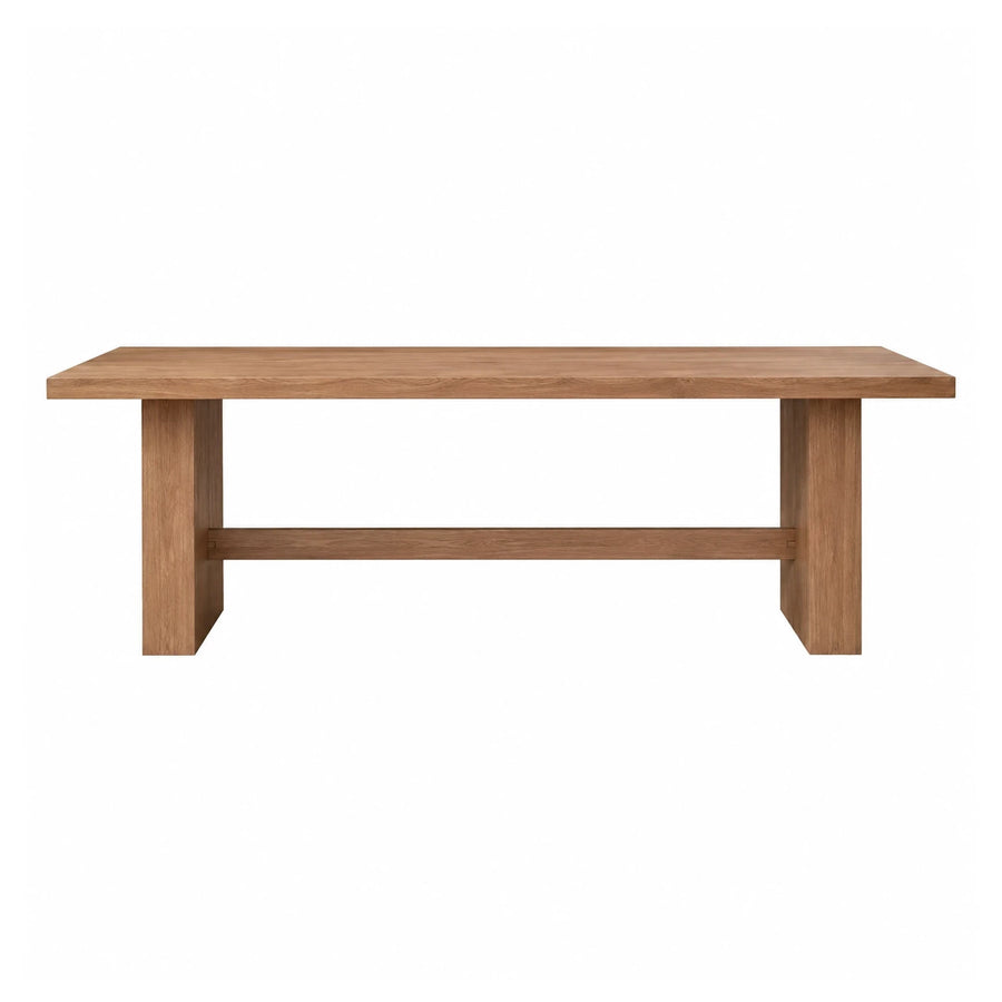 Solid Wood Rectangular Dining Table with Trestle Base