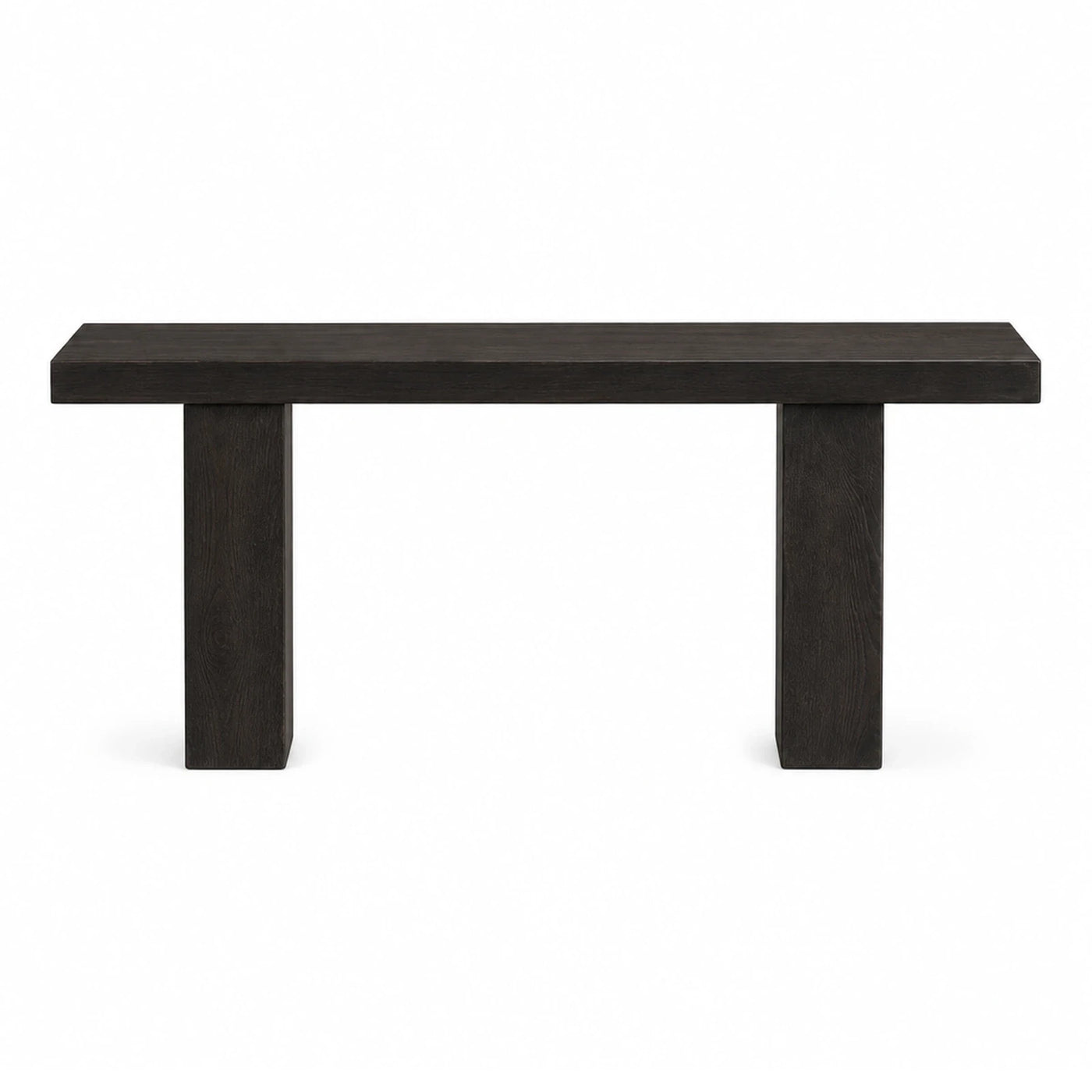 Dark Wood Rectangular Console Table